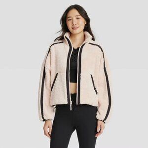 NWT JoyLab High Pile Piped Fleece jacket